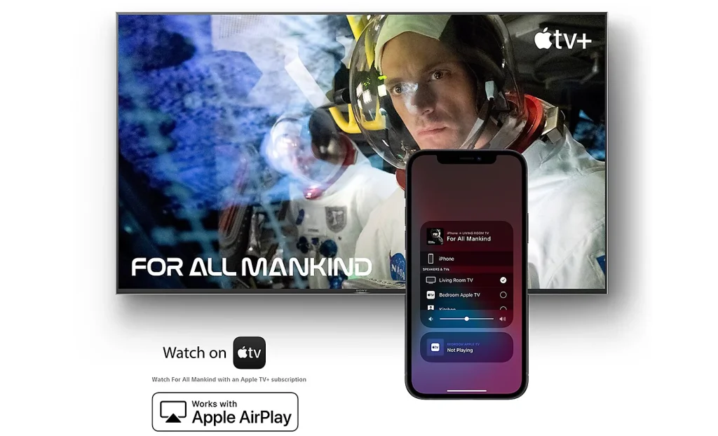 سازگاری با Apple AirPlay اتصال آسان با دستگاه‌های Apple به تلویزیون 